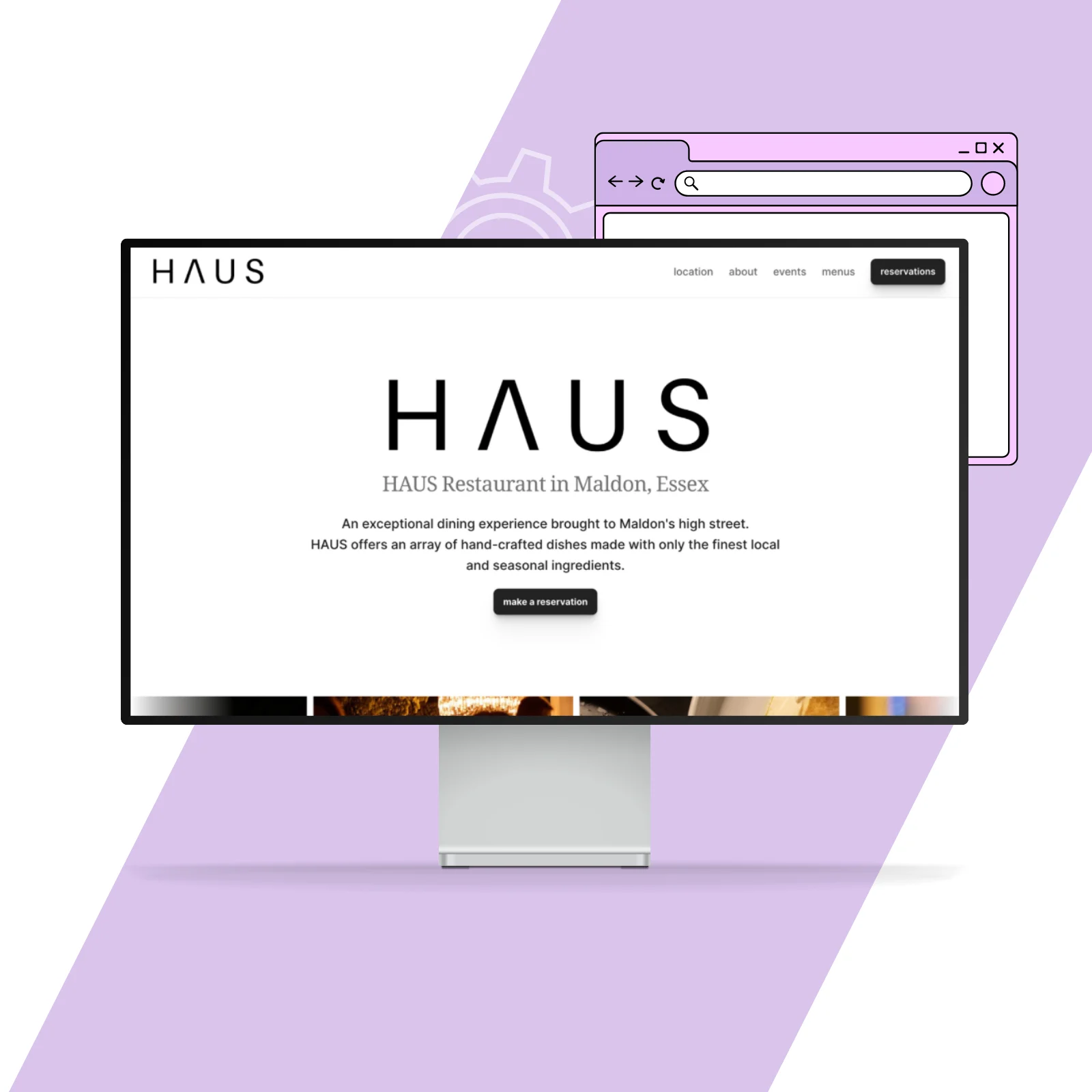 Tradesman checking his website on a phone while on a job site