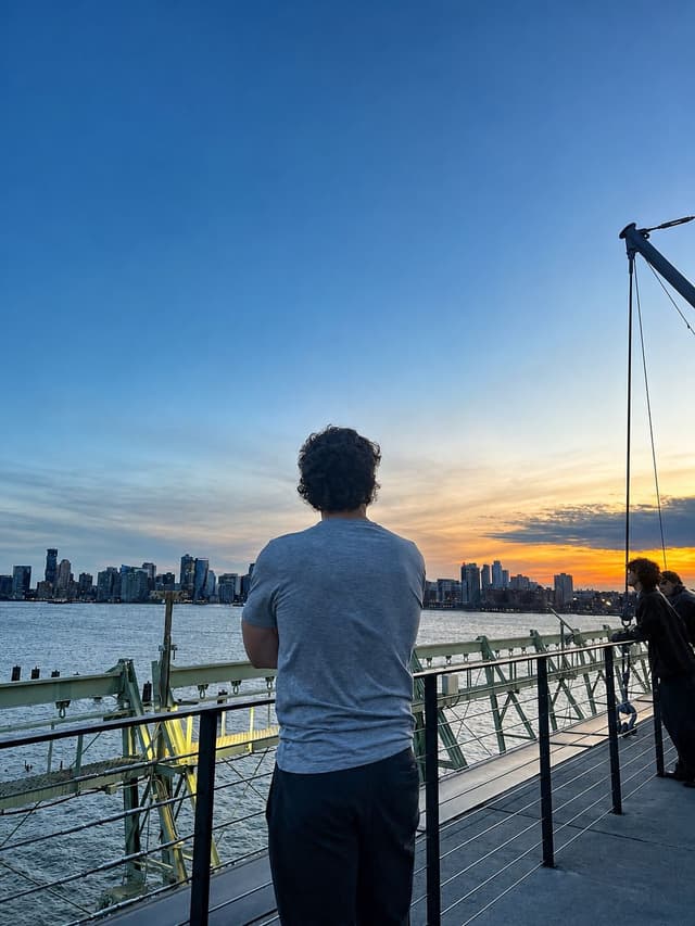 Mike McDonnell looking out over the New York skyline