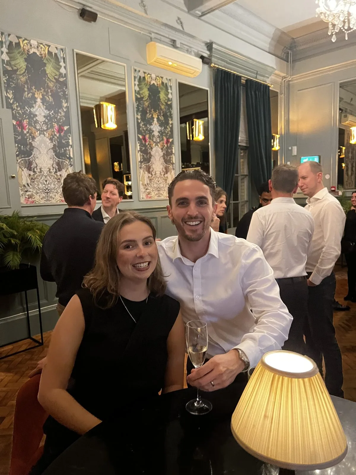 Mike McDonnell with a client from Square 4 Partners at an evening event