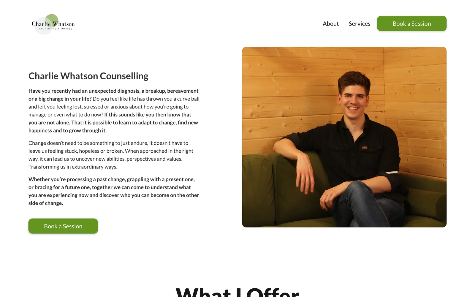 Charlie Whatson: Helping a Newly Qualified Counsellor Get Found Online with a Budget-Friendly Website & Local SEO