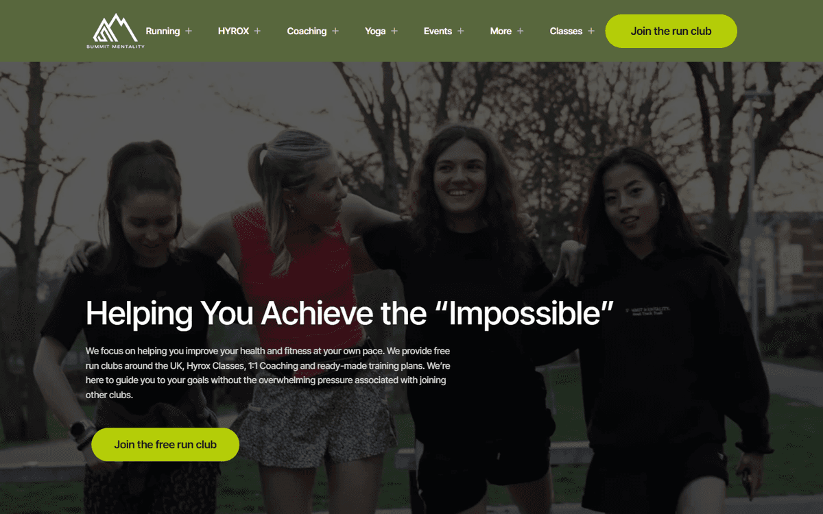 Summit Mentality website screenshot