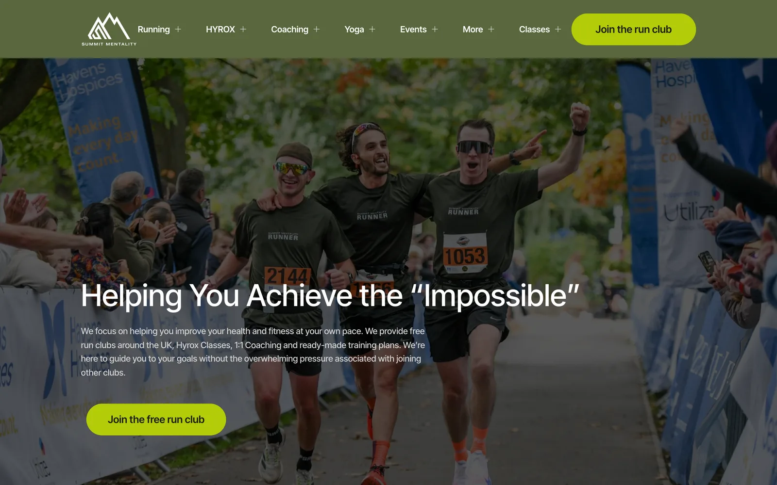 The website Glide built for Summit Mentality