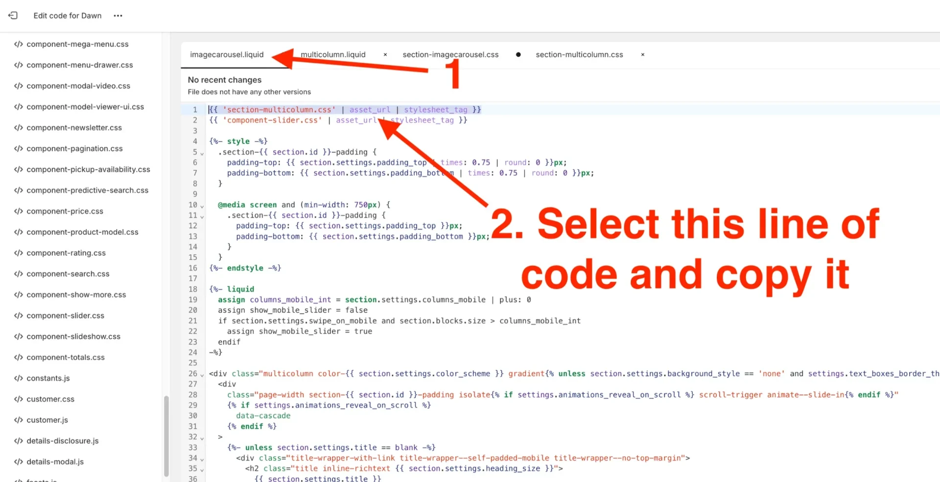 Shopify Image Carousel Tutorial Screenshot Step 12a