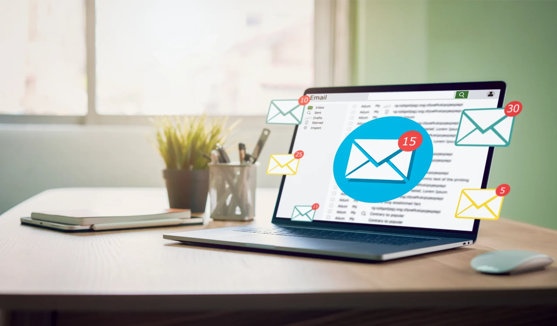 managing email marketing campaigns from a laptop